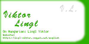 viktor lingl business card